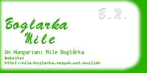 boglarka mile business card